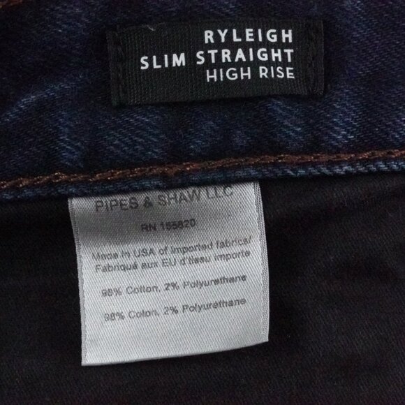 Veronica Beard Dark Blue Slim-Straight Leg Jeans - Picture 6 of 12